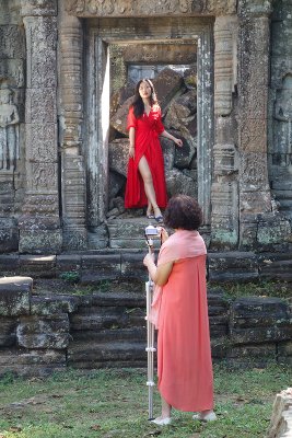 Selfie auf der Angkor Wat Tour mit Guide