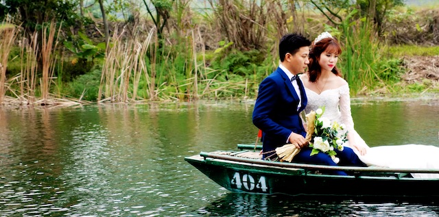 trockene Halong Bucht - hochzeit